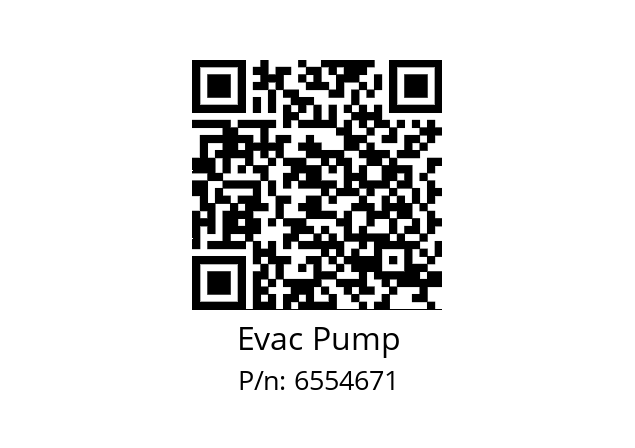   Evac Pump 6554671