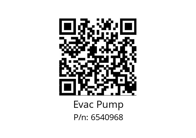   Evac Pump 6540968