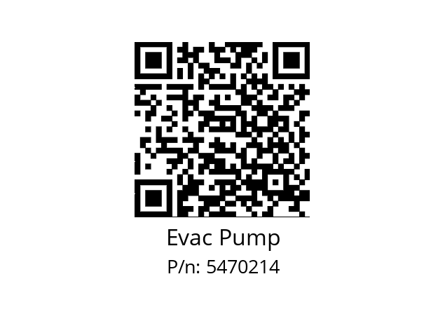   Evac Pump 5470214