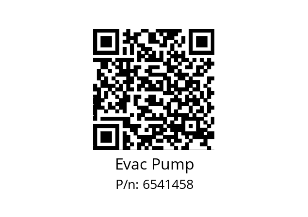   Evac Pump 6541458