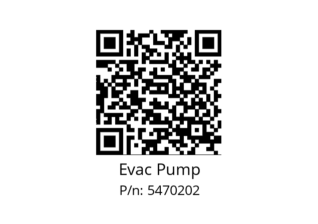   Evac Pump 5470202