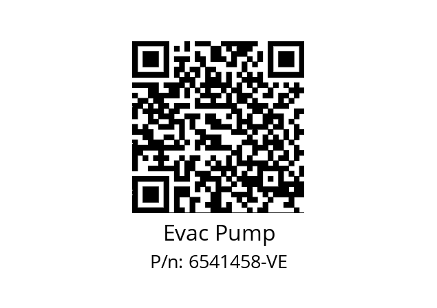   Evac Pump 6541458-VE