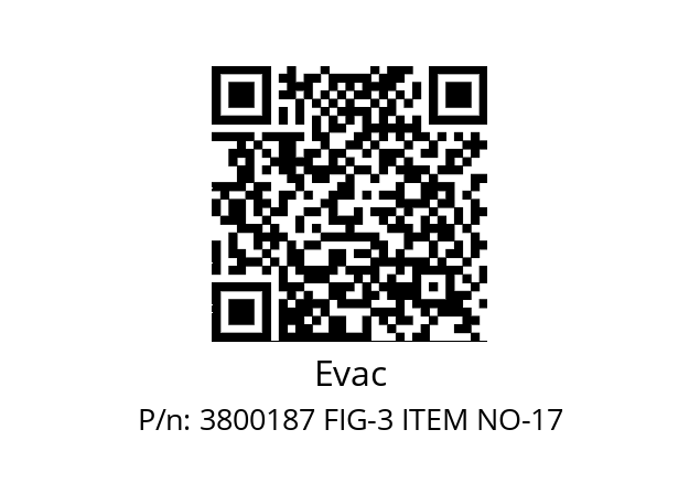   Evac 3800187 FIG-3 ITEM NO-17