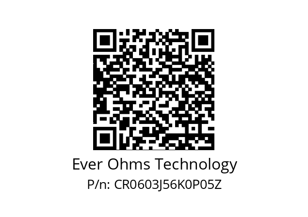   Ever Ohms Technology CR0603J56K0P05Z