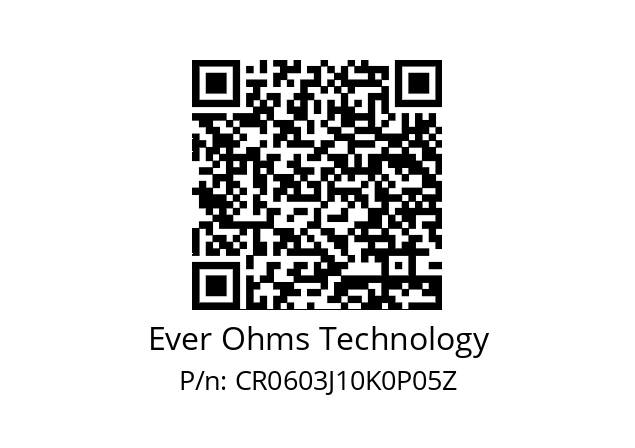   Ever Ohms Technology CR0603J10K0P05Z