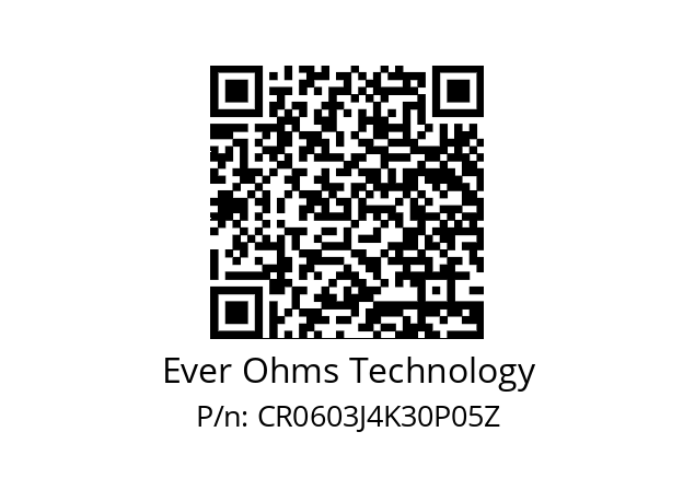   Ever Ohms Technology CR0603J4K30P05Z