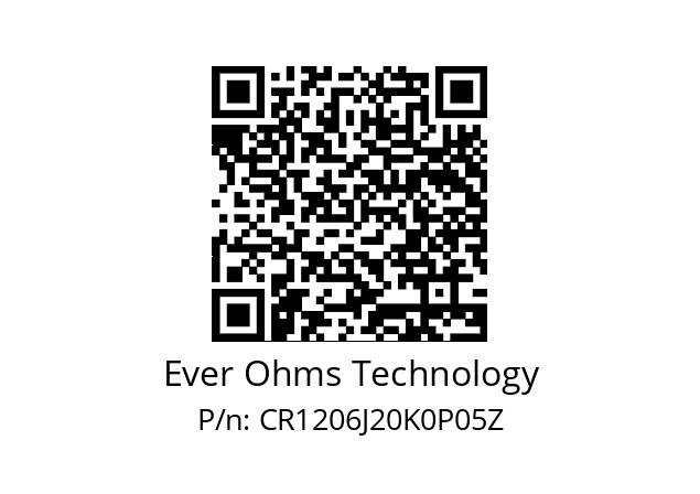   Ever Ohms Technology CR1206J20K0P05Z