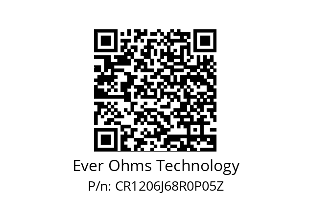   Ever Ohms Technology CR1206J68R0P05Z