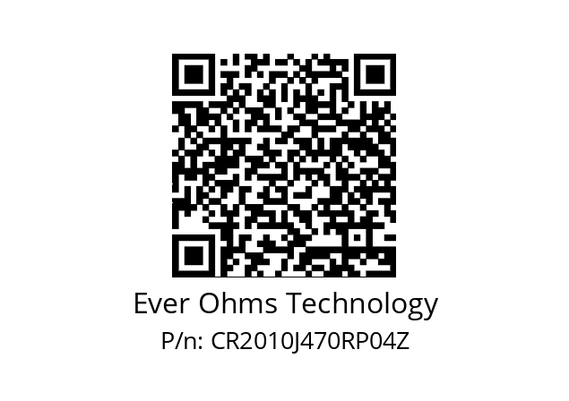   Ever Ohms Technology CR2010J470RP04Z