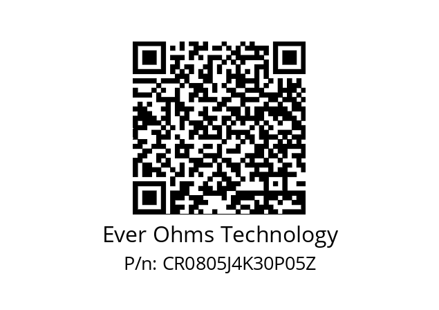   Ever Ohms Technology CR0805J4K30P05Z