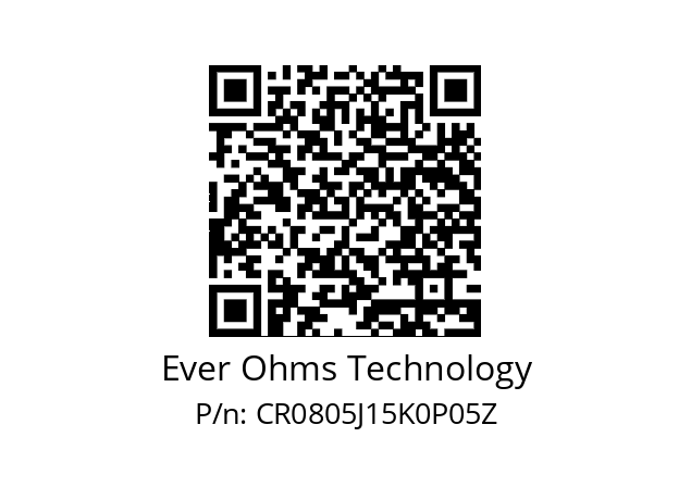   Ever Ohms Technology CR0805J15K0P05Z