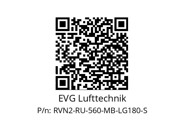   EVG Lufttechnik RVN2-RU-560-MB-LG180-S