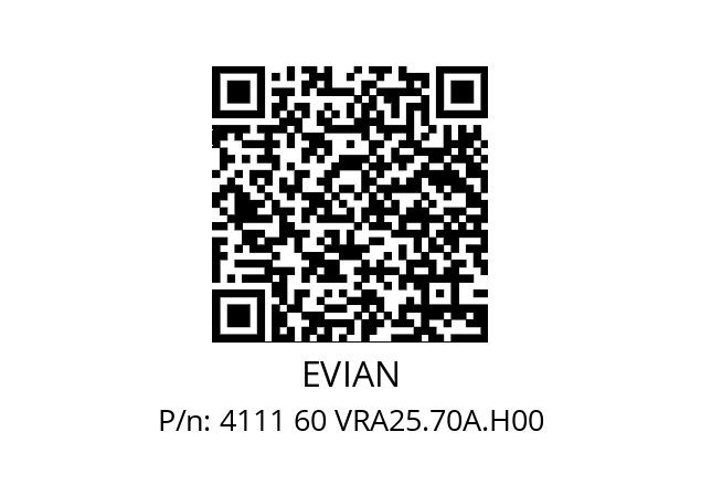   EVIAN 4111 60 VRA25.70A.H00