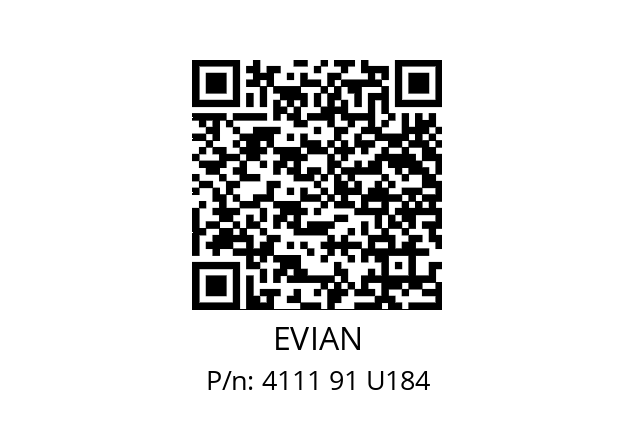   EVIAN 4111 91 U184