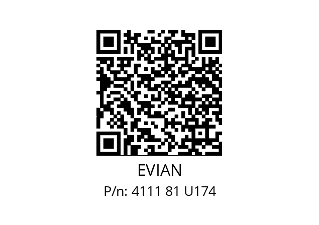   EVIAN 4111 81 U174