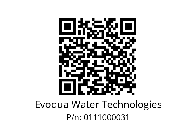   Evoqua Water Technologies 0111000031