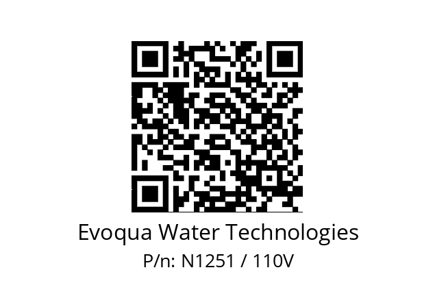   Evoqua Water Technologies N1251 / 110V