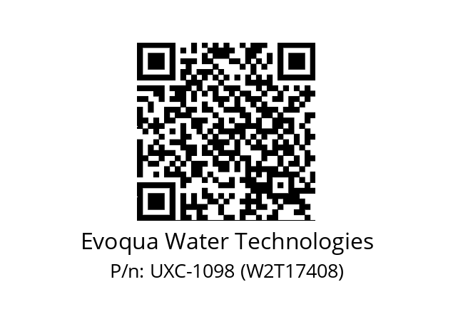   Evoqua Water Technologies UXC-1098 (W2T17408)