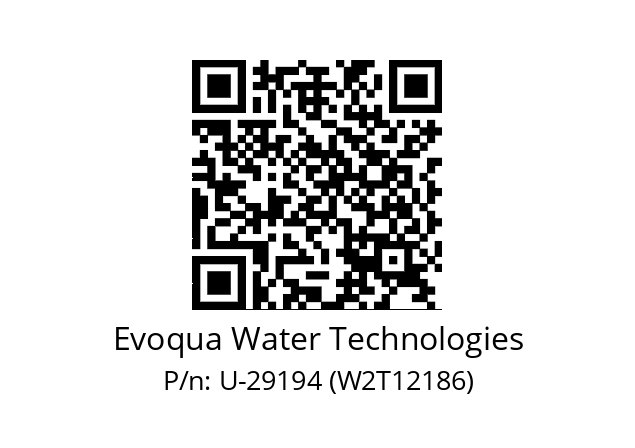   Evoqua Water Technologies U-29194 (W2T12186)