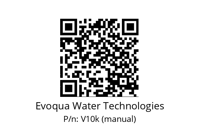   Evoqua Water Technologies V10k (manual)