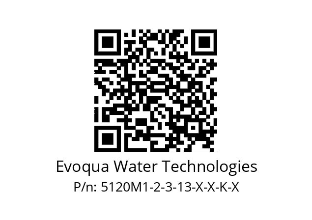   Evoqua Water Technologies 5120M1-2-3-13-X-X-K-X