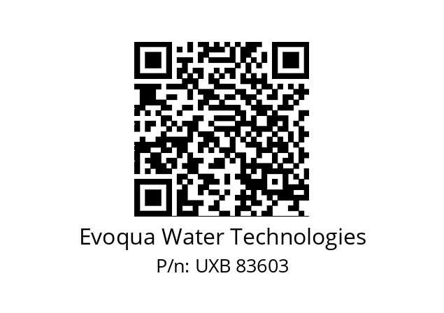   Evoqua Water Technologies UXB 83603