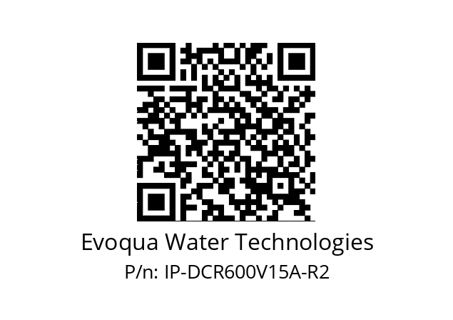   Evoqua Water Technologies IP-DCR600V15A-R2