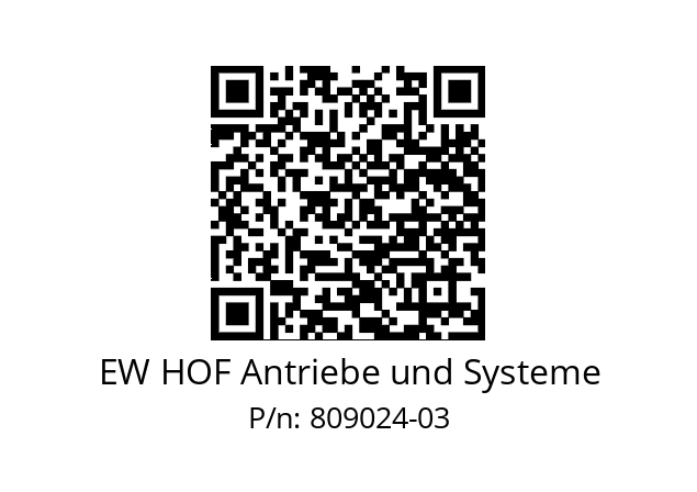   EW HOF Antriebe und Systeme 809024-03