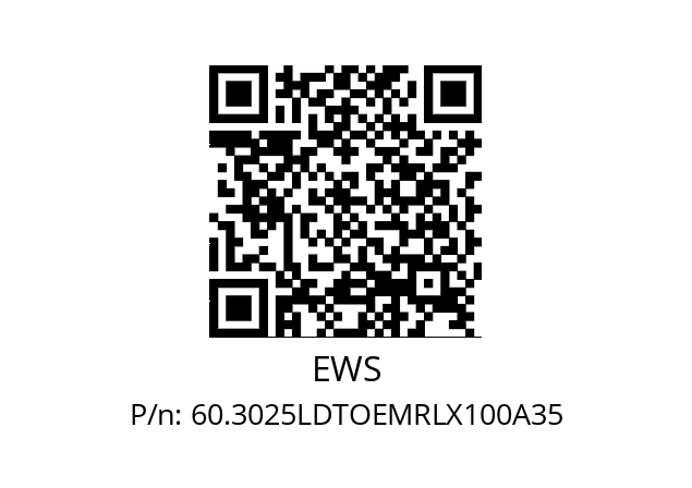   EWS 60.3025LDTOEMRLX100A35