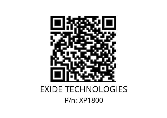   EXIDE TECHNOLOGIES XP1800