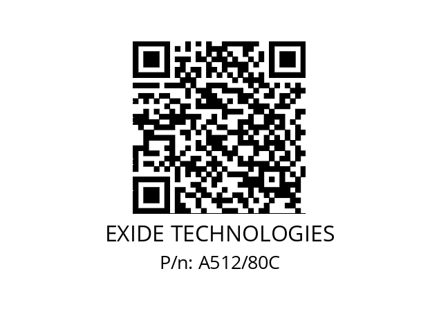   EXIDE TECHNOLOGIES A512/80C