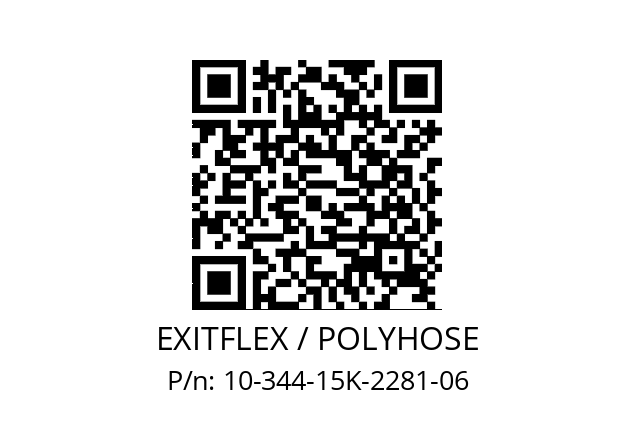   EXITFLEX / POLYHOSE 10-344-15K-2281-06