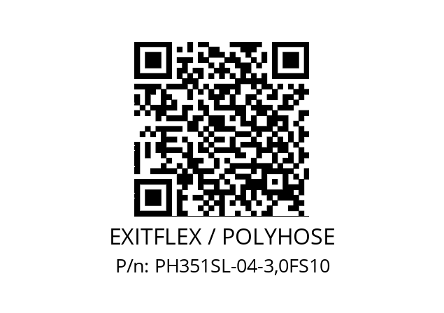   EXITFLEX / POLYHOSE PH351SL-04-3,0FS10