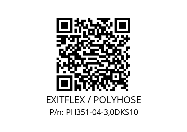   EXITFLEX / POLYHOSE PH351-04-3,0DKS10