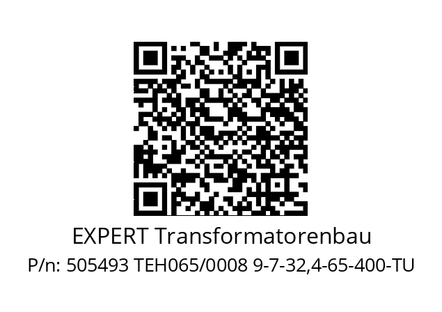   EXPERT Transformatorenbau 505493 TEH065/0008 9-7-32,4-65-400-TU