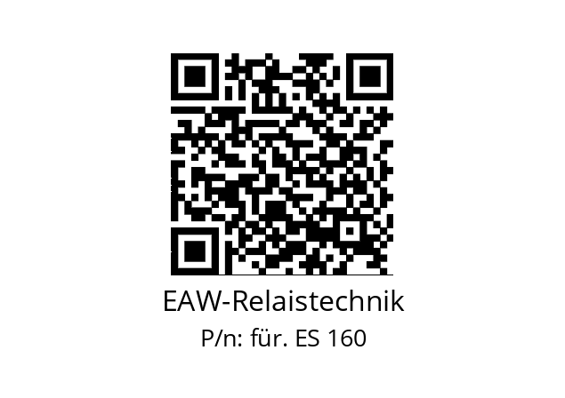   EAW-Relaistechnik für. ES 160