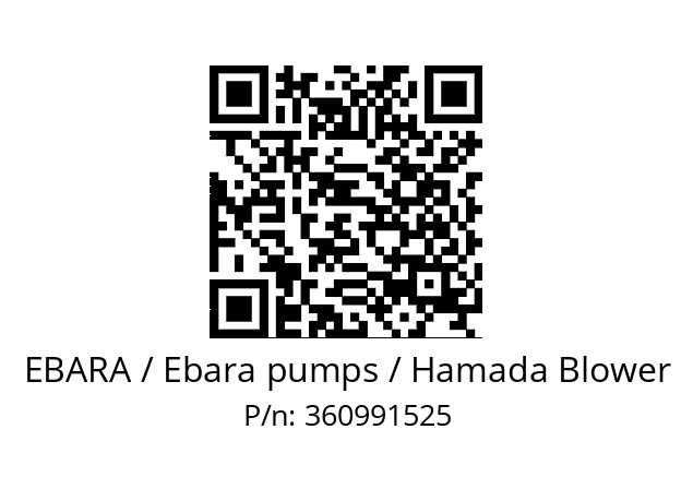   EBARA / Ebara pumps / Hamada Blower 360991525