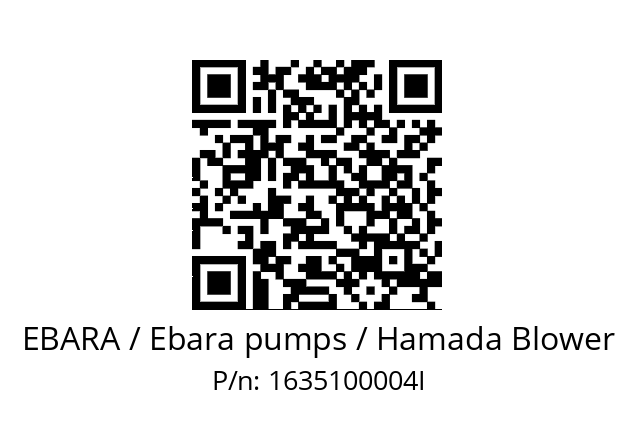   EBARA / Ebara pumps / Hamada Blower 1635100004I