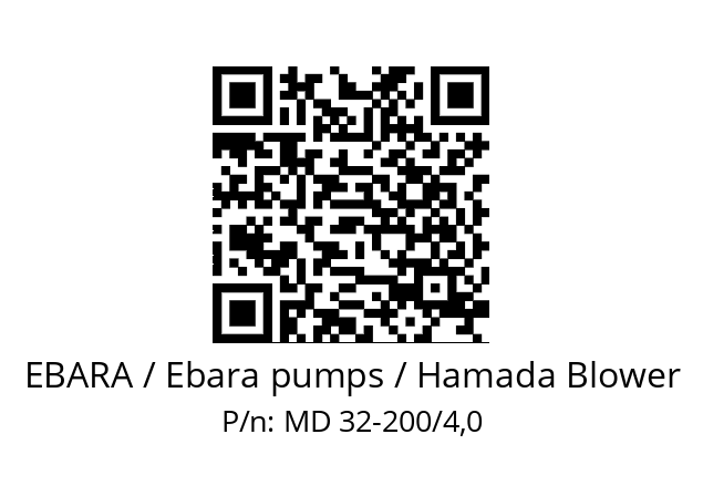   EBARA / Ebara pumps / Hamada Blower MD 32-200/4,0