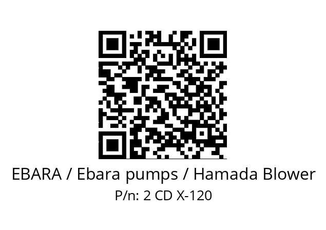   EBARA / Ebara pumps / Hamada Blower 2 CD X-120