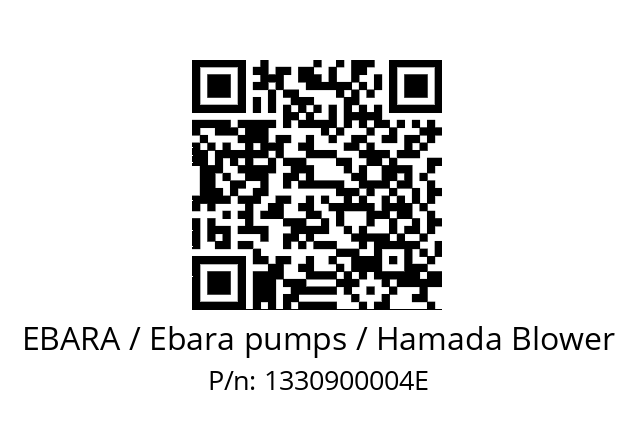   EBARA / Ebara pumps / Hamada Blower 1330900004E