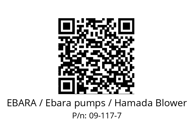   EBARA / Ebara pumps / Hamada Blower 09-117-7