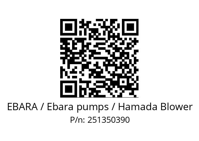   EBARA / Ebara pumps / Hamada Blower 251350390