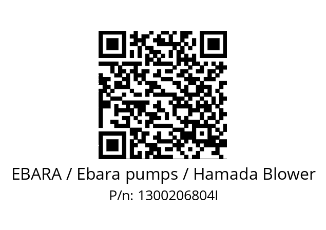   EBARA / Ebara pumps / Hamada Blower 1300206804I