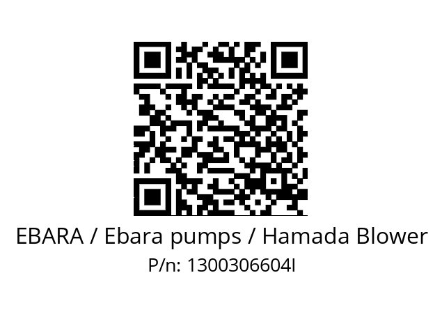   EBARA / Ebara pumps / Hamada Blower 1300306604I