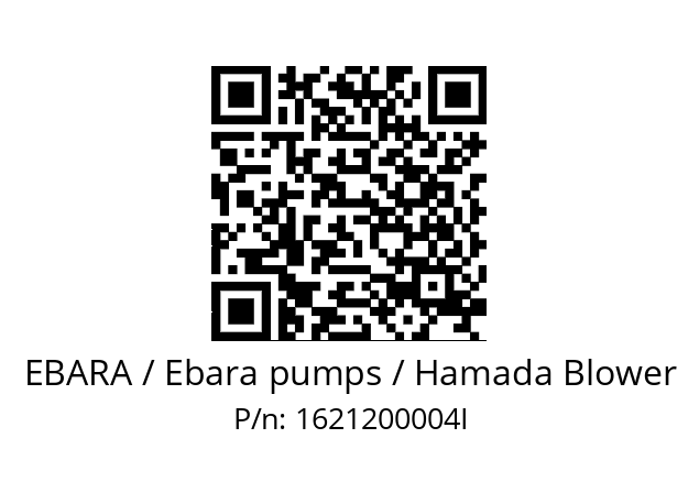   EBARA / Ebara pumps / Hamada Blower 1621200004I