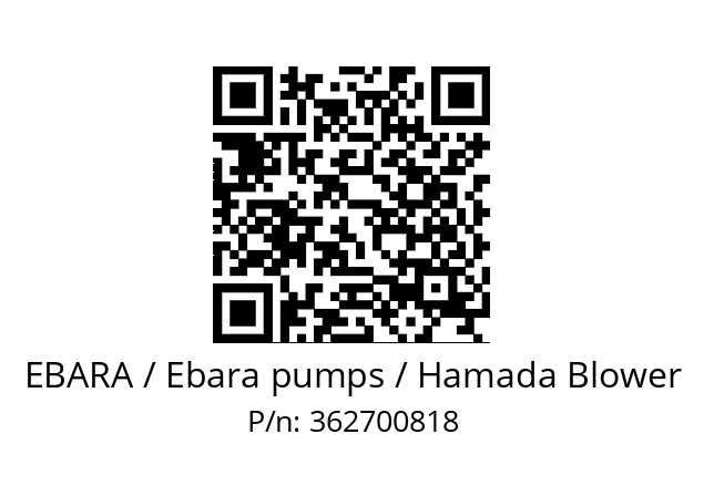   EBARA / Ebara pumps / Hamada Blower 362700818