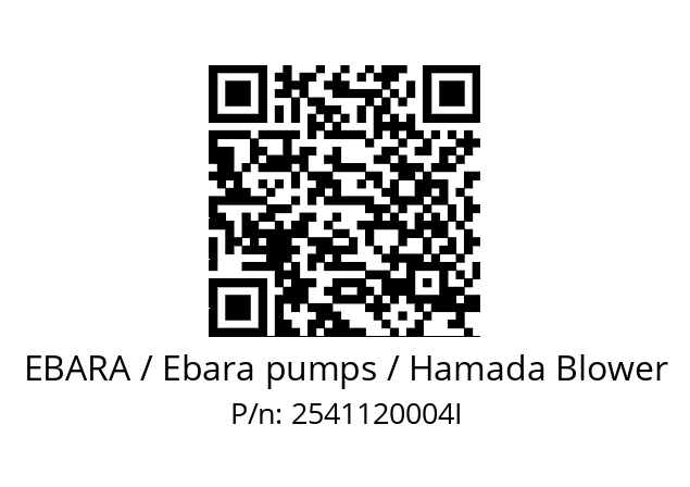   EBARA / Ebara pumps / Hamada Blower 2541120004I