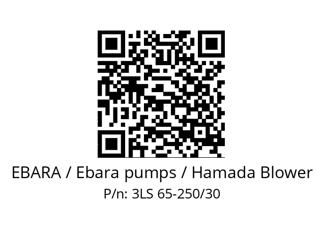   EBARA / Ebara pumps / Hamada Blower 3LS 65-250/30