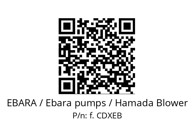   EBARA / Ebara pumps / Hamada Blower f. CDXEB